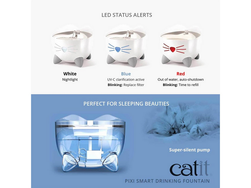 Catit PIXI Smart Fountain 2L Stainless Steel Top WIFI