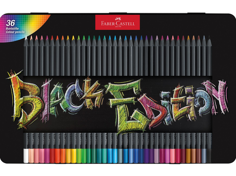 Faber-Castell Buntstifte Black Edition 36er Metalletui