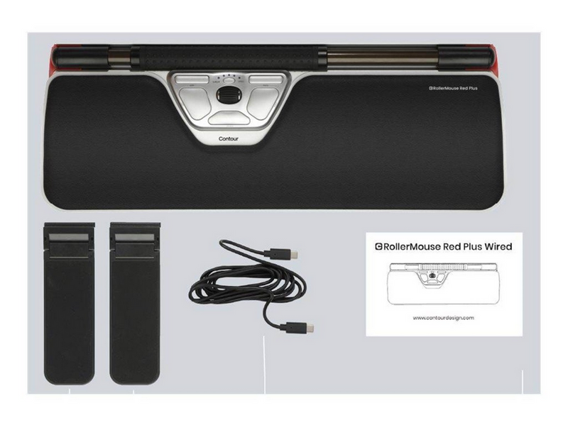 Contour RollerMouse Red Plus - Zentrales Zeigegerät (Silber)