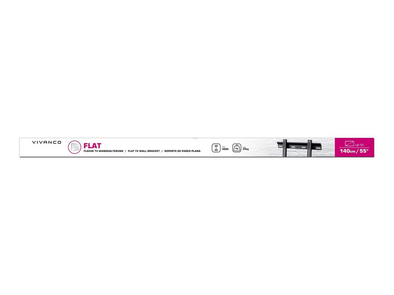 Vivanco TV Wall Bracket flat profile 55" 35kg - Max 35 kg - recommended for 55"