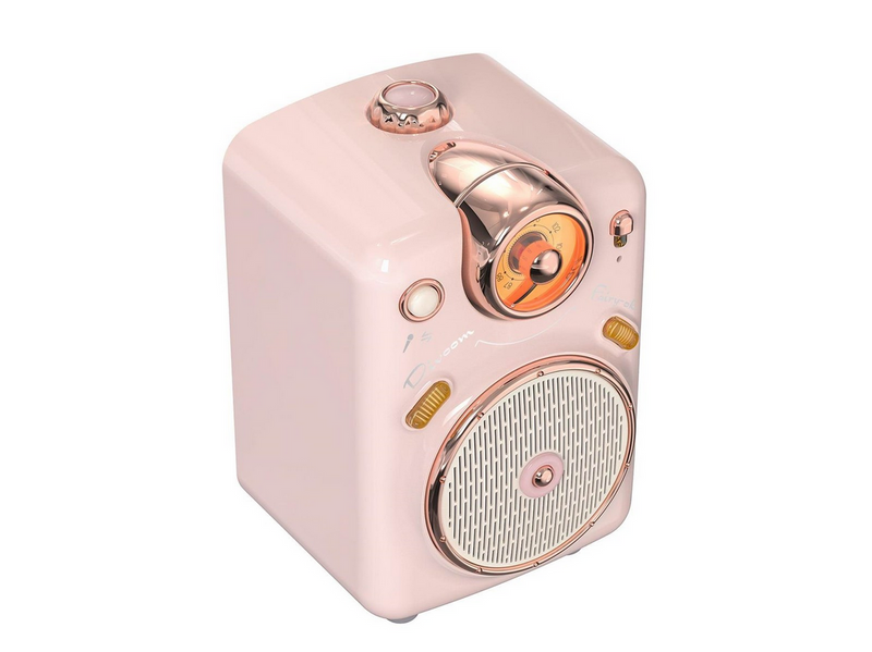 Divoom Fairy-OK Retro Mini Karaoke Speaker - Pink