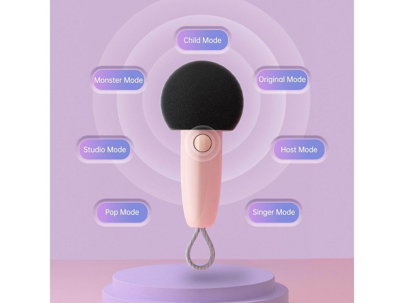 Divoom Fairy-OK Retro Mini Karaoke Speaker - Pink