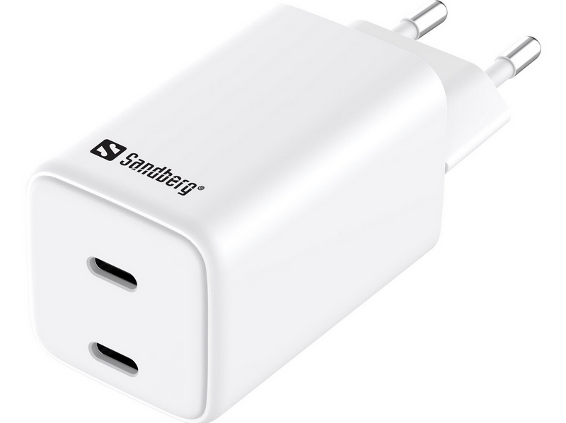 Sandberg 2-Port USB-C AC Charger