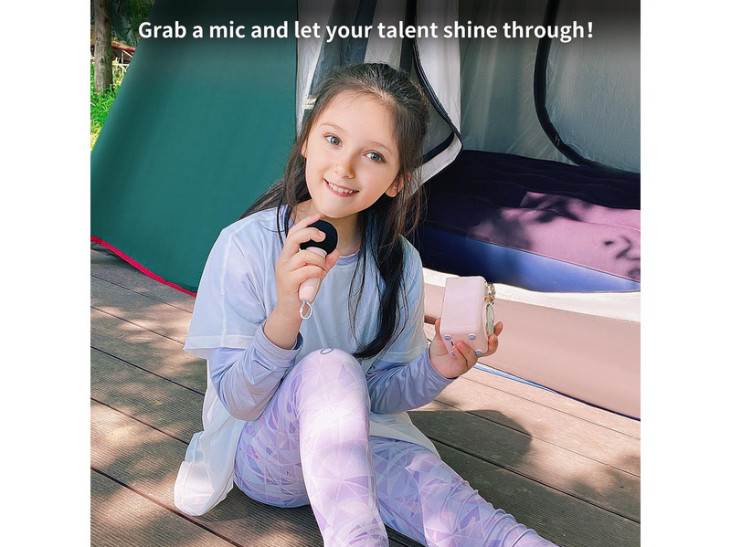 Divoom Fairy-OK Retro Mini Karaoke Speaker - Pink