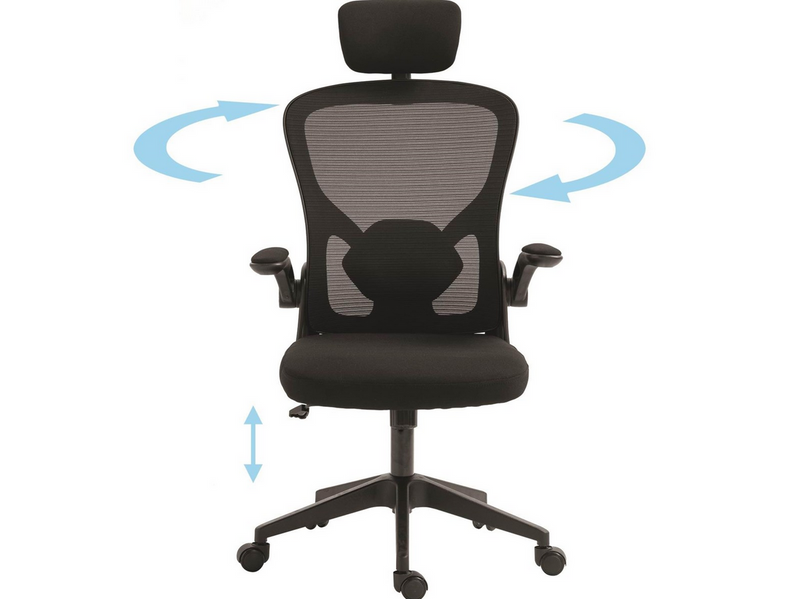 Sandberg ErgoFusion Gaming Chair Gaming Stuhl - Schwarz - Mesh fabric - Bis zu