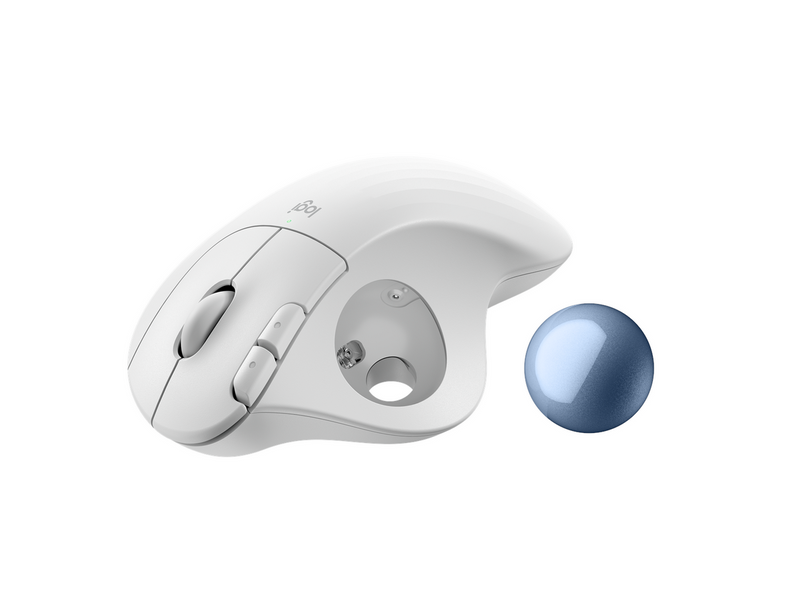 Logitech Ergo M575S - Off-White - Ergonomische Maus (Weiß)