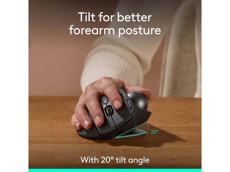 Logitech MX Ergo S - Ergonomische Maus (Schwarz)