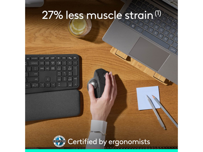 Logitech MX Ergo S - Ergonomische Maus (Schwarz)