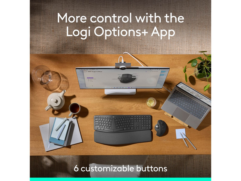 Logitech MX Ergo S - Ergonomische Maus (Schwarz)
