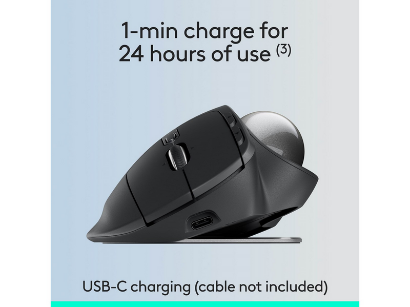 Logitech MX Ergo S - Ergonomische Maus (Schwarz)