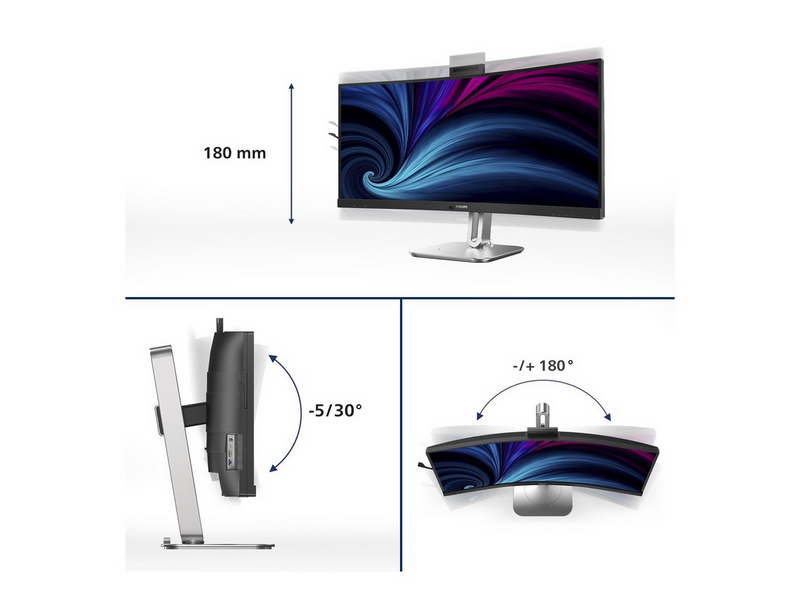 34" Philips 6000 Series 34B2U6603CH - 3440x1440 (UWQHD) - 120Hz - VA - 100W
