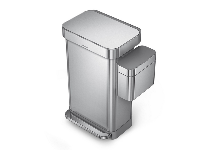 Simplehuman 4L Kompostbehälter, gebürsteter Edelstahl