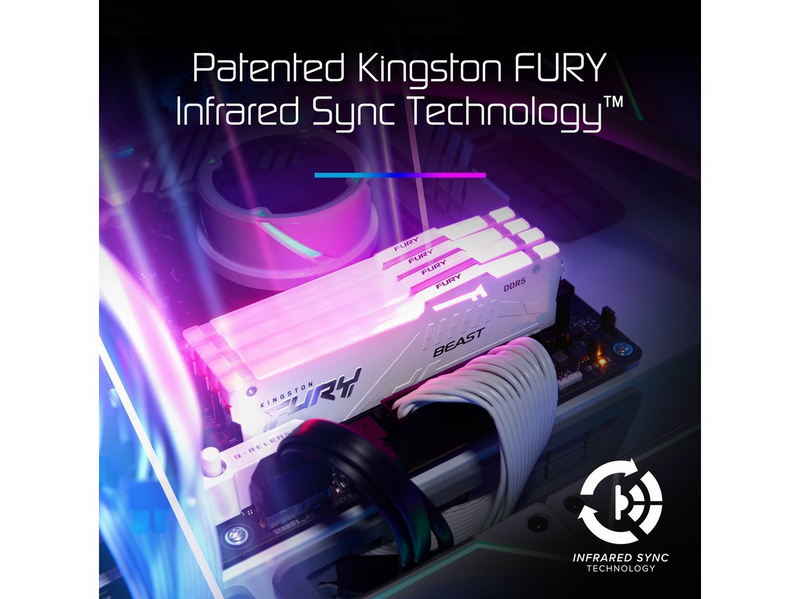 Kingston FURY Beast RGB DDR5-6000 - 16GB - CL36 - Single Channel (1 pcs) - AMD