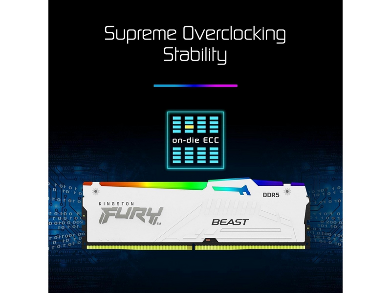 Kingston FURY Beast RGB DDR5-6000 - 16GB - CL36 - Single Channel (1 pcs) - AMD