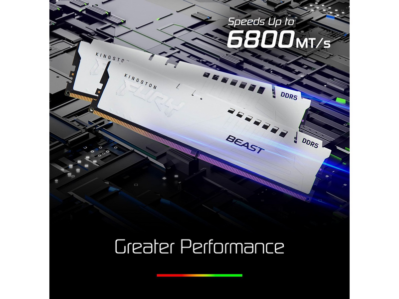 Kingston FURY Beast DDR5-6000 - 16GB - CL36 - Single Channel (1 pcs) - AMD EXPO