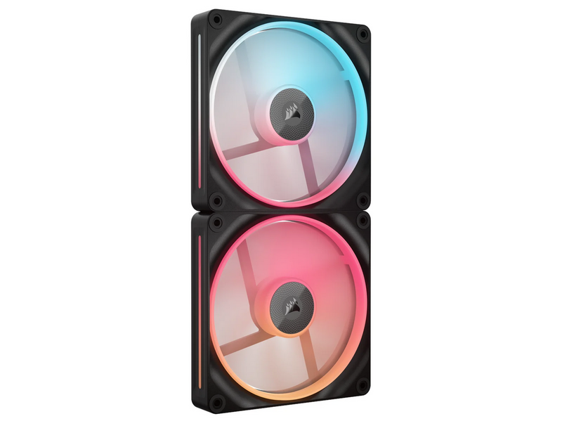 Corsair iCUE LINK LX140-R 2-pack - Gehäuselüfter - 140mm - Schwarz mit RGB LED