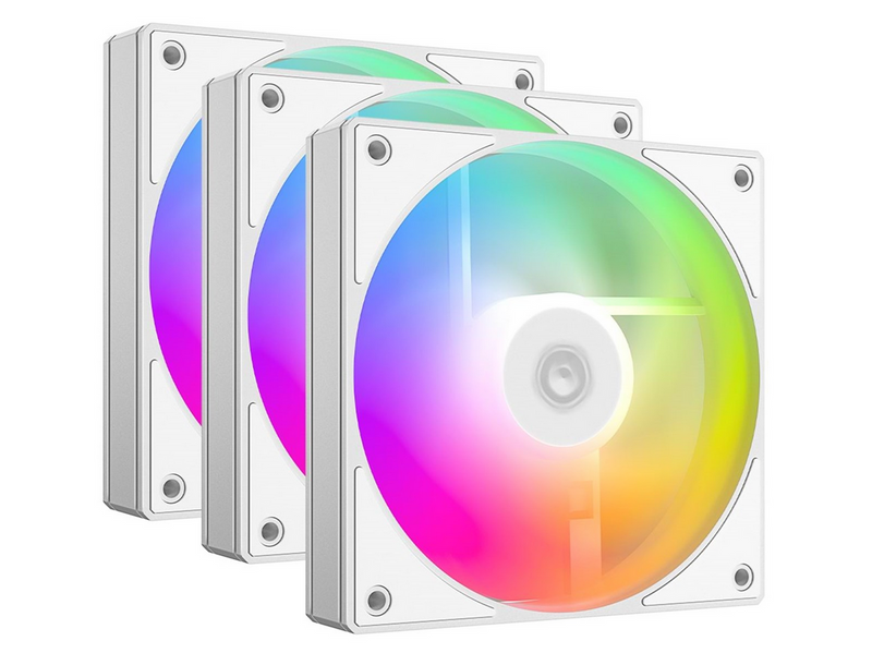 ID-Cooling AS-120-ARGB-W TRIO - Gehäuselüfter - 120mm - Weiß mit