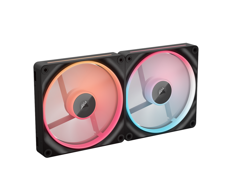 Corsair iCUE LINK LX140-R 2-pack - Gehäuselüfter - 140mm - Schwarz mit RGB LED