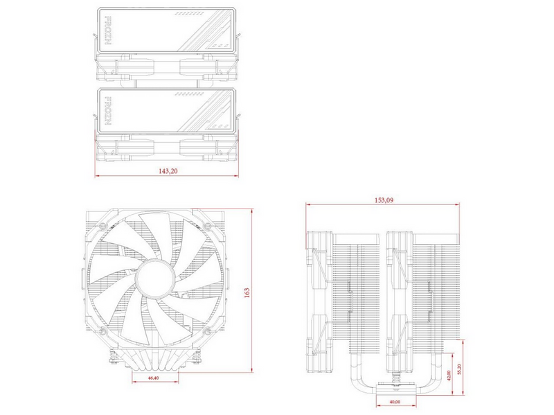 ID-Cooling FROZN A720 BLACK - CPU-Luftkühler - Max 33 dBA
