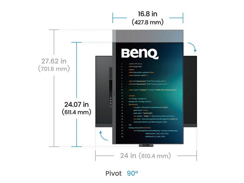 28" BenQ PD2820U - 3840x2560 - IPS - 60W USB-C