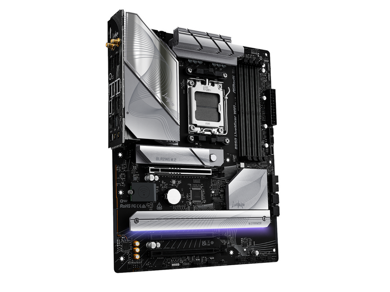 ASRock B850 LiveMixer WiFi Mainboard - AMD B850 - AMD AM5 - DDR5 RAM - ATX