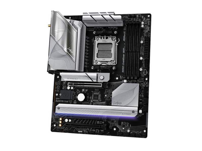 ASRock B850 LiveMixer WiFi Mainboard - AMD B850 - AMD AM5 - DDR5 RAM - ATX