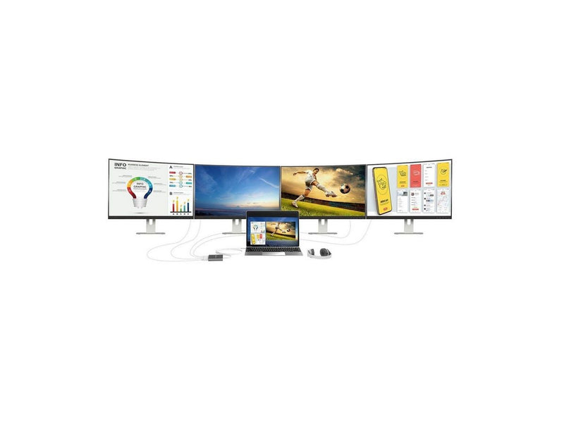 j5create USB-C to 4-Port HDMI Multi Monitor Adapter