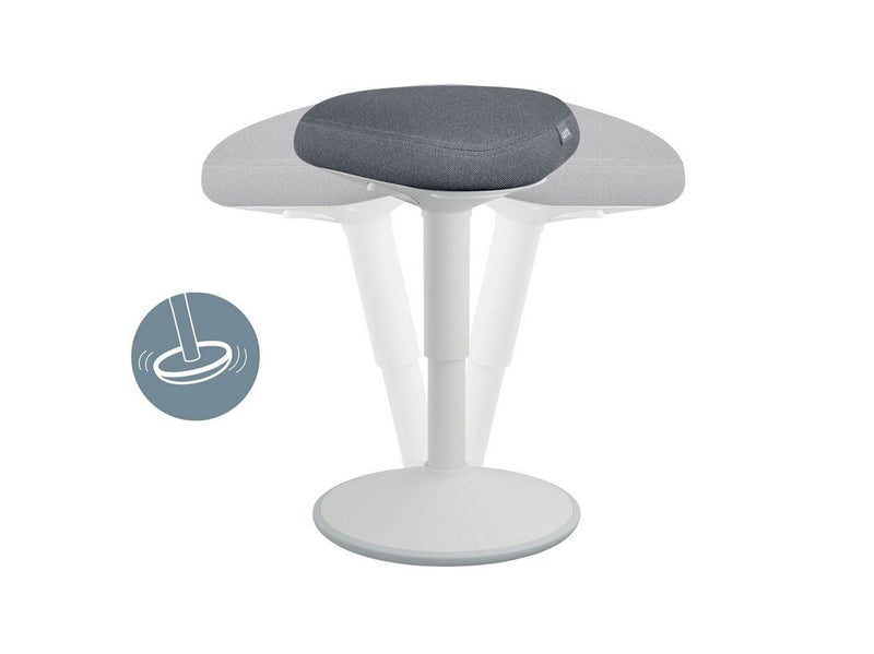 Leitz Ergo Active Sitzhocker mit Komfortsitz, Grau
