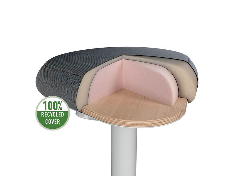 Leitz Ergo Active Sitzhocker mit Komfortsitz, Grau