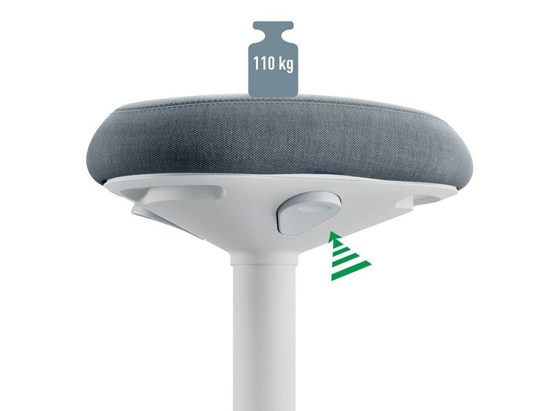 Leitz Ergo Active Sitzhocker mit Komfortsitz, Grau