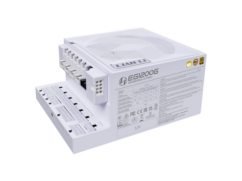 Lian Li Edge Gold 1200W White Netzteile - 1200 Watt - 120 mm - ATX 3.1 - 80