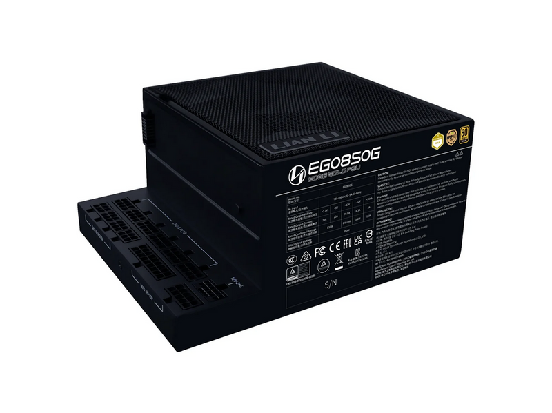 Lian Li Edge Gold 850W Black Netzteile - 850 Watt - 120 mm - ATX 3.1 - 80 Plus