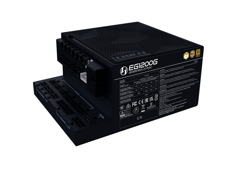 Lian Li Edge Gold 1200W Black Netzteile - 1200 Watt - 120 mm - ATX 3.1 - 80