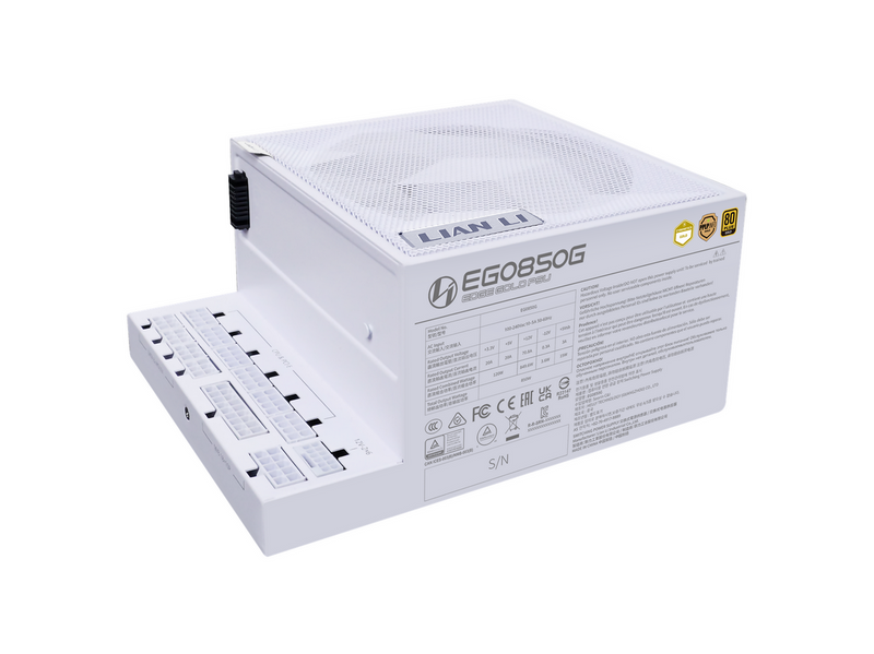 Lian Li Edge Gold 850W White Netzteile - 850 Watt - 120 mm - ATX 3.1 - 80 Plus