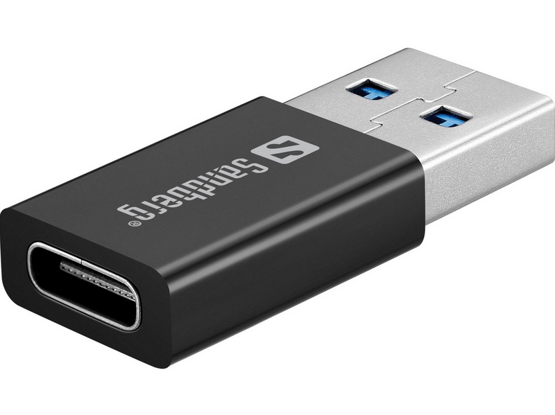 Sandberg USB-C/A DVD Burner - CD-RW (Brenner) - USB-C - Schwarz