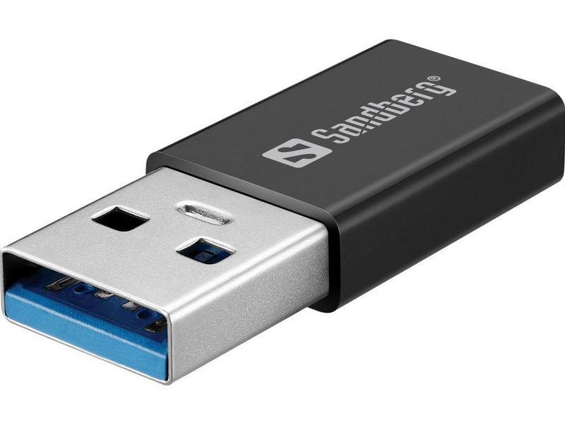 Sandberg USB-C/A DVD Burner - CD-RW (Brenner) - USB-C - Schwarz