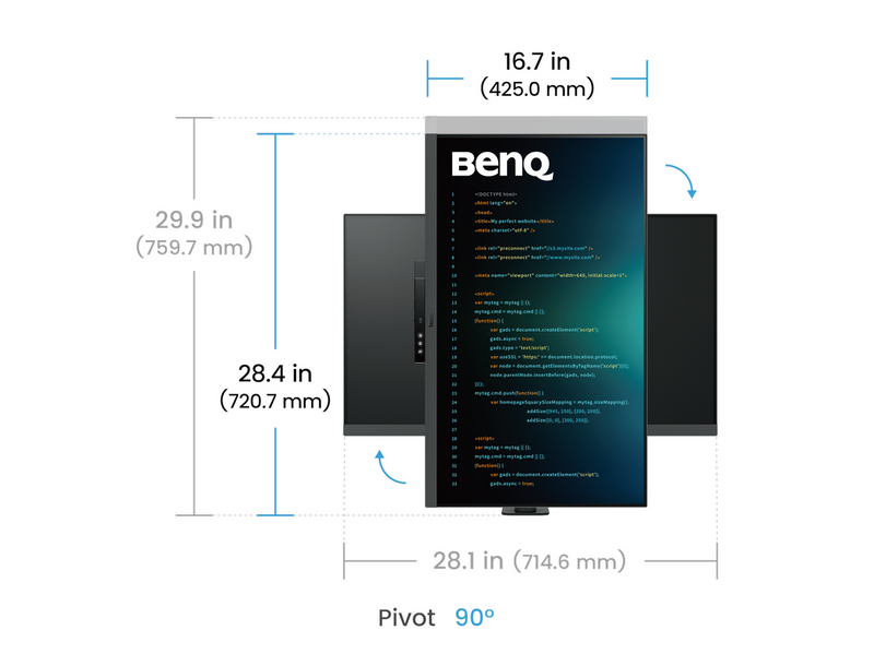 31.5" BenQ RD320UA - 3840x2160 (4K) - 60Hz - IPS - 90W USB-C - KVM switch