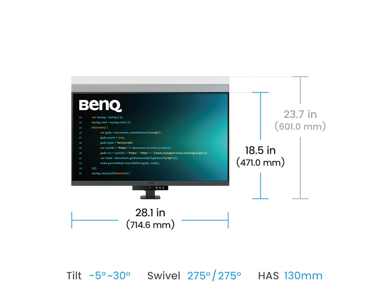 31.5" BenQ RD320UA - 3840x2160 (4K) - 60Hz - IPS - 90W USB-C - KVM switch