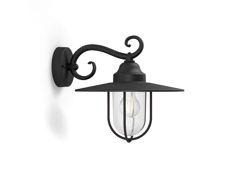 Philips Pasture wall lantern black 1x60W 230V