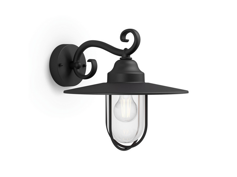 Philips Pasture wall lantern black 1x60W 230V