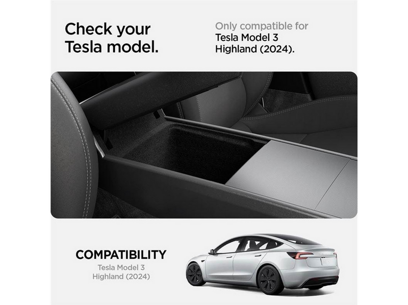 Spigen Tesla Armrest Console Organizer - black - Tesla Model 3 2024