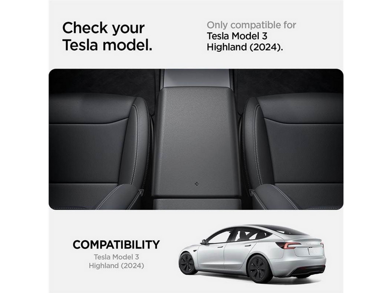 Spigen Tesla Armrest Cover - black - Tesla Model 3 2024