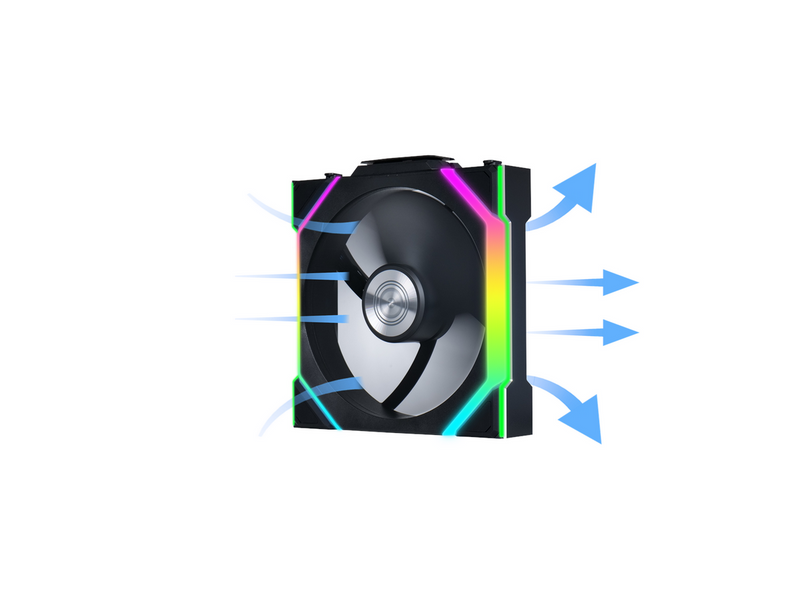 Lian Li UNI FAN SL Wireless Black - Gehäuselüfter - 120mm - Schwarz - 30 dBA