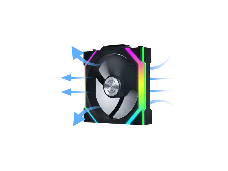 Lian Li UNI FAN SL Wireless Reverse 3-pack Black - Gehäuselüfter - 120mm -