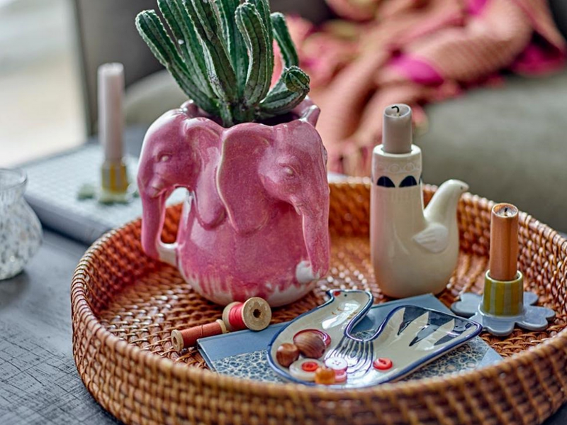 Bloomingville - Pontus Vase - Pink - Stoneware