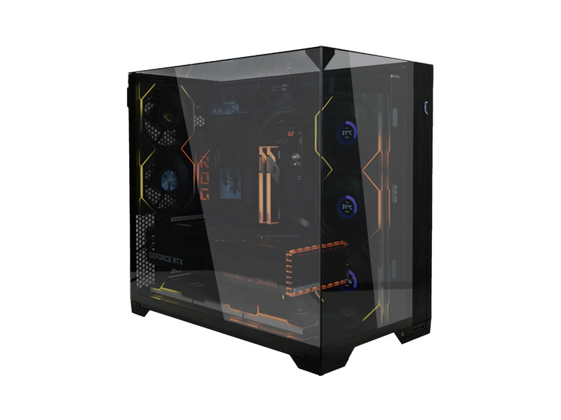 Lian Li O11 Vision Compact Black - Gehäuse - Miditower - Schwarz