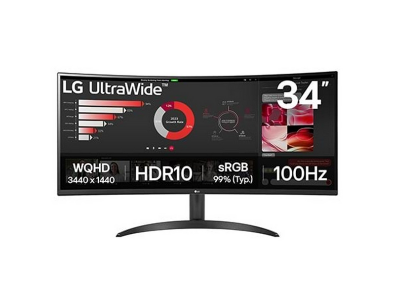 34" LG UltraWide 34WR50QK-B - 3440x1440 (UWQHD) - 100Hz - VA