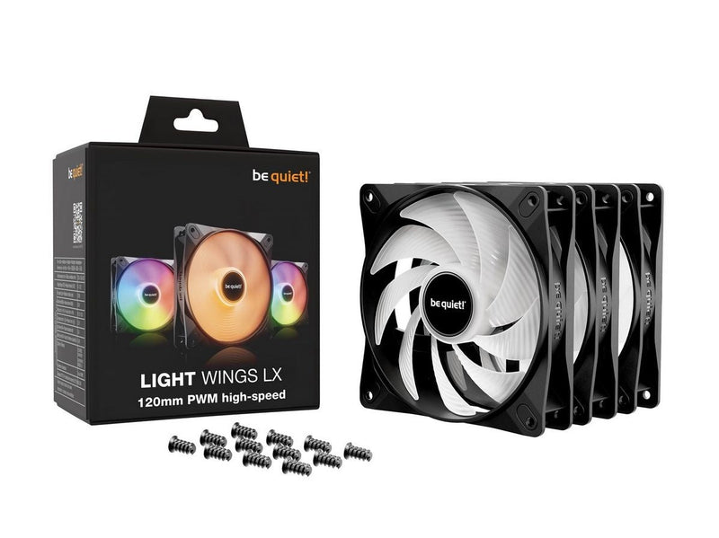 be quiet! LIGHT WINGS LX high-speed (3-pack) - Gehäuselüfter - 120mm - Schwarz
