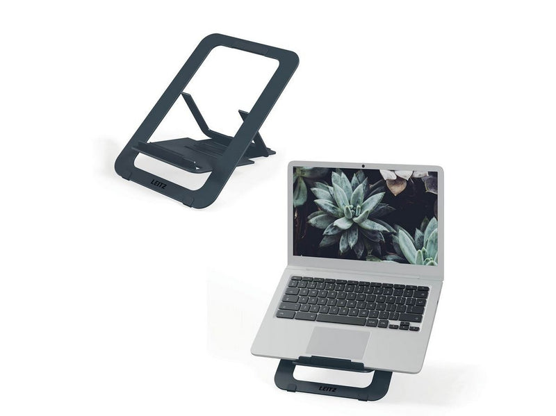 Leitz Ergo Ultraflacher höhenverstellbarer Aluminium-Laptopständer