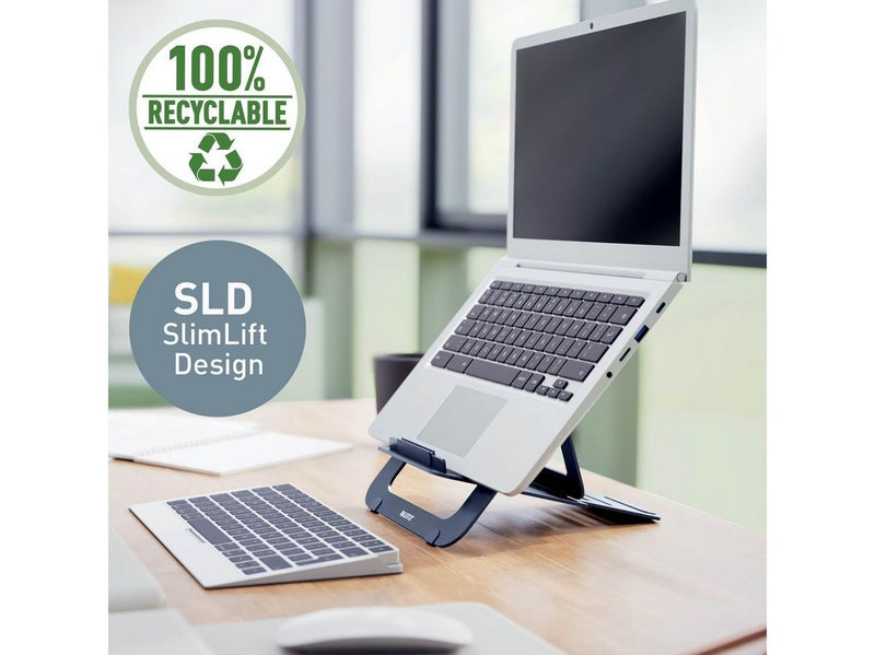 Leitz Ergo Ultraflacher höhenverstellbarer Aluminium-Laptopständer